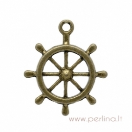 Antique bronze pendant "Rudder", 28x24 mm