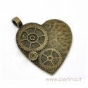 Bronzos sp. pakabukas "Wheel Heart", 5x3,8 cm