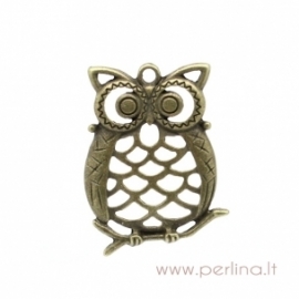 Bronzos sp. pakabukas "Owl", 3,9x3 cm
