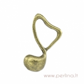 Bronzos sp. pakabukas "Heart Musical Note", 3x1,7 cm