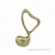 Bronzos sp. pakabukas "Heart Musical Note", 3x1,7 cm