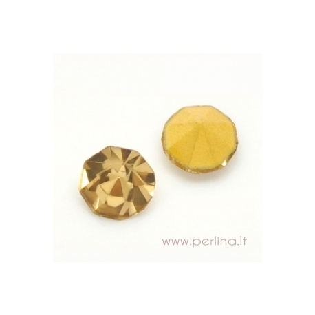 Crystal rhinestone, yellow, SS16, 1 pc