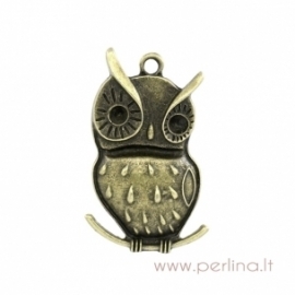 Bronzos sp. pakabukas "Owl", 4,8x2,9 cm