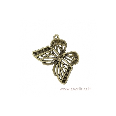 Bronzos sp. pakabukas "Butterfly", 27x21 mm