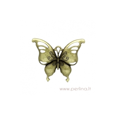 Bronzos sp. pakabukas "Butterfly", 5,7x6,6 cm