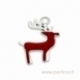 Pakabukas dengtas emaliu "Christmas Reindeer", 23x20 mm