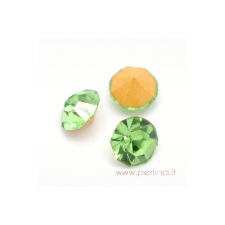 Crystal rhinestone, green, SS16, 1 pc