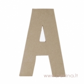 Paper Mache Letter "A", 20x14,5x2,5 cm