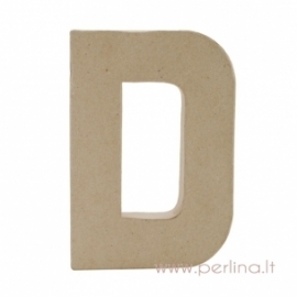 Paper Mache Letter "D", 20x14,5x2,5 cm