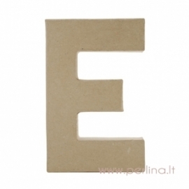 Paper Mache Letter "E", 20x14,5x2,5 cm