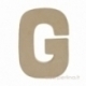 Paper Mache Letter "G", 20x14,5x2,5 cm