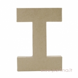 Paper Mache Letter "I", 20x14,5x2,5 cm