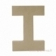 Paper Mache Letter "I", 20x14,5x2,5 cm