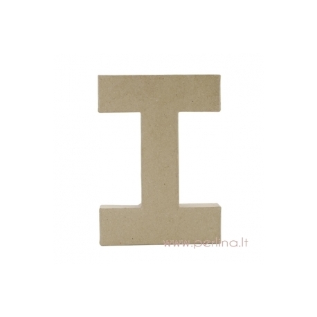 Paper Mache Letter "I", 20x14,5x2,5 cm