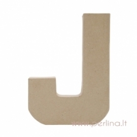 Paper Mache Letter "J", 20x14,5x2,5 cm