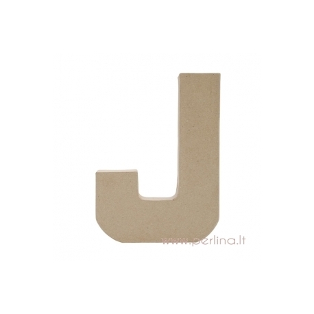 Kartoninė raidė J, 20x14,5x2,5 cm