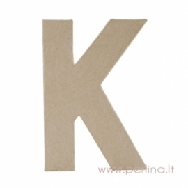 Paper Mache Letter "K", 20x14,5x2,5 cm