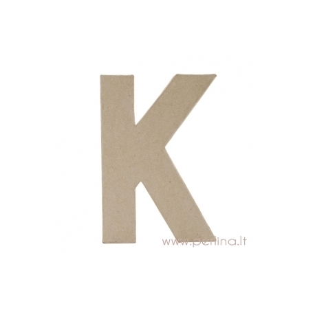 Paper Mache Letter "K", 20x14,5x2,5 cm