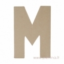 Paper Mache Letter "M", 20x14,5x2,5 cm