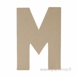 Kartoninė raidė M, 20x14,5x2,5 cm