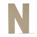 Paper Mache Letter "N", 20x14,5x2,5 cm