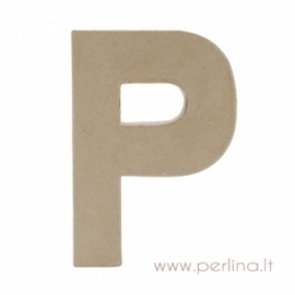 Paper Mache Letter "P", 20x14,5x2,5 cm