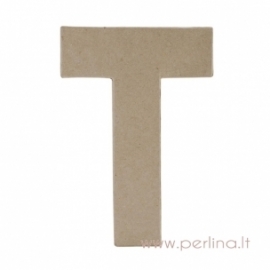 Paper Mache Letter "T", 20x14,5x2,5 cm
