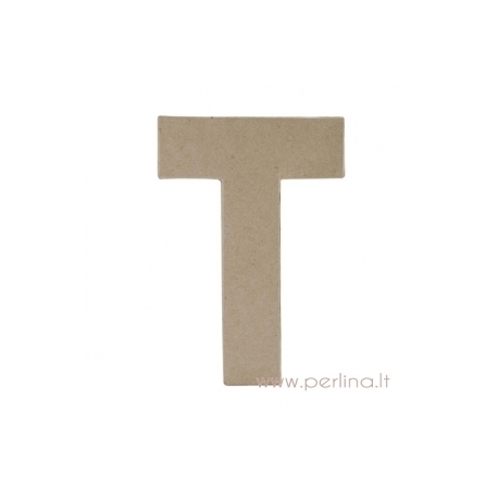 Paper Mache Letter "T", 20x14,5x2,5 cm