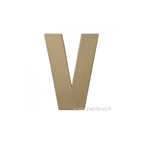 Paper Mache Letter "V", 20x14,5x2,5 cm