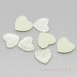Acrylic embellishment "Heart", 14x14 mm, 1 pc