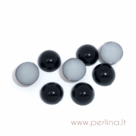 Acrylic cabochon embellishment, 6 mm, 10 pcs