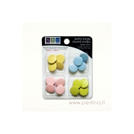 Kniedės "Baby Blush", apvalios, 16 vnt.