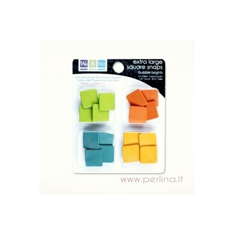Kniedės "Bubble Brights 1/2", 16 vnt.
