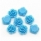 Resin flower embellishment, blue, 14x6 mm