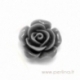Akrilinis kabošonas "Grey Flower", 14x6 mm