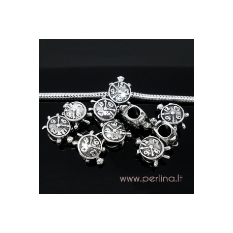 Pandora metalinis karoliukas "Laikrodis", 16x10 mm