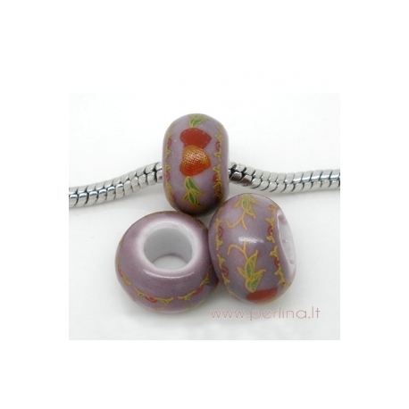 Pandora keramikinis karoliukas "Heart", 14x9 mm
