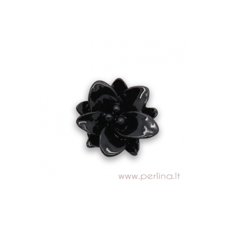 Resin embellishment "Black flower", 13x12 mm