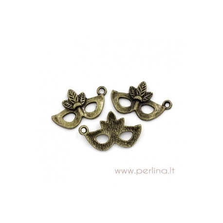 Bronzos sp. pakabukas "Mask", 26x16 mm