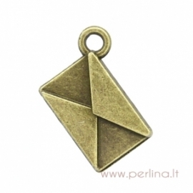 Bronzos sp. pakabukas "Envelope", 18x15 mm