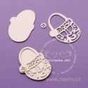 Chipboard "Lacy Children shoes", 2 pcs