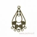 Connector finding, antique bronze, 32x19 mm