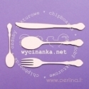 Chipboard "Flatware", 4 pcs
