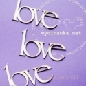 Chipboard "Love", 3 pcs