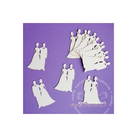 Chipboard "On The Wedding Day - the newlywed couples", 10 pcs