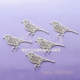 Chipboard "Lacy birds", 5 pcs