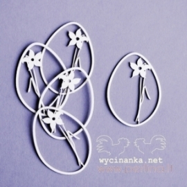 Chipboard "Easter egg - Narcissus", 5 pcs