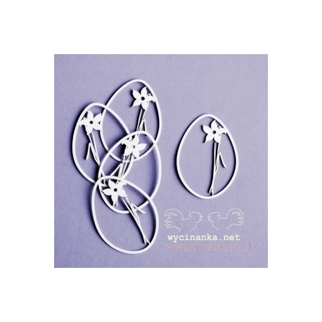 Chipboard "Easter egg - Narcissus", 5 pcs