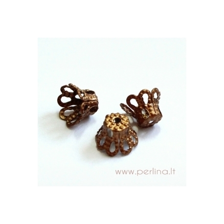 Bead cap, copper, 7x5 mm