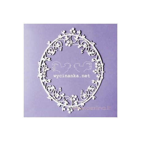 Chipboard "BLUEBERRY SWIRLS - big frame", 1 pc